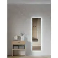 Зеркало с подсветкой в алюминиевой раме настенное ONE MIRROR 160х50см. Свет: Холодный белый 6000К. Золото