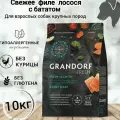 Сухой корм для собак Grandorf FRESH Dog Adult MAXI Salmon&Sweet Potato (Свежее филе лосося с бататом для собак крупных пород) 10 кг.