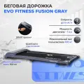 Беговая дорожка EVO FITNESS Fusion Gray, электрическая, без поручней, пульт ДУ