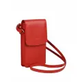 Чехол-сумка для телефона из натуральной кожи Petek 1855 22085P.000.10 красный, гладкий