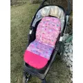 Матрасик в коляску прогулочную двусторонний весенний летний с креплением на колску