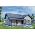 Одноэтажный дом с тремя спальнями и вторым светом (91 м2, 10м x 12м) Rg6374