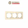 Рамка из стекла на 3 поста Werkel Elite W0032443, цвет айвори