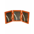 Рамка тройная вертикальная 10х15 см оранжевый вставка - пластик багет 1302