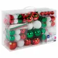 Золотая сказка Шары елочные Набор 132 предмета Red&Green красный/зеленый/белый 592180