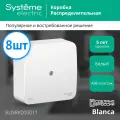 Коробка распределительная Systeme Electric Blanca 75x75x30 мм для открытого монтажа IP42 белый (комплект из 8 шт.)