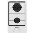 Варочная панель газовая 2 конфорки Hebermann HBGG 302.1 W, Материал поверхности: Закалённое стекло, Материал решёток: Чугун, Термостойкие ручки Hitech, Управление: Механическое, Электроподжиг, Газ-контроль