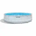 Intex 26746 Каркасный бассейн Chevron Prism Frame 488х122см, 19156л, фил.-нас. 5678л ч, лестница, тент, подст.