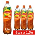 Чай  Lipton черный Персик, 1.5 л, 6 шт.