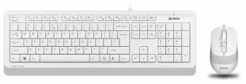 Набор клавиатура+Мышь A4Tech Fstyler F1010 клав: бел/сер мышь: бел/сер USB