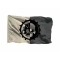 Флаг знамя Адептус Механикус Вархаммер Warhammer 40000 90х135 см на сетке для улицы, для флагштока