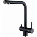 Смеситель для кухни Paulmark SKALEN черный металлик, с подключением фильтра питьевой воды, Sk213020-418