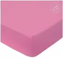 Простыня на резинке из поплина клюквенный 180х200х20
