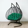 Подвесное садовое кресло кокон STULER Трехместное Ажур Travel Венге 160х70х195