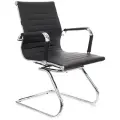 Офисное кресло Leo CF Everprof черный, экокожа, пластик, металл, мягкое сиденье, с подлокотниками