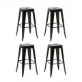 Комплект Stool Group Стул барный TOLIX черный глянцевый KD 4 шт. арт. УТ000042398