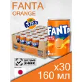 Fanta Orange, 0.16 л, 15 шт, мини-банка (газированный напиток Фанта Апельсин, классический вкус, Япония)