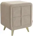 Тумба прикроватная Нонтон Софи 2, велюр капучино, 48x37x58 см