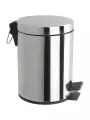Мусорное ведро Frap F701, металлическое, с педалью, серебристый