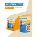 Влажный корм Мнямс Кусочки в соусе с индейкой для котят старше 1 месяца 85г x 24шт