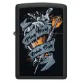 Оригинальная бензиновая зажигалка ZIPPO Classic 48679 Darts с покрытием Black Matte - Дартс