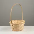 Декоративная корзина КНР Плетеная, 30х22х13/49 см, цвет Натуральный, бамбук