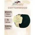 Пряжа Fibra Natura Cottonwood 41115 тёмно-зелёный (50г/105м, упаковка 5 мотков)
