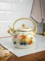 Чайник Agness Фрукты, эмалированный, со свистком, 2,2 л, для всех видов плит