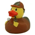 Игрушка для ванной FUNNY DUCKS Детектив уточка (1883), коричневый