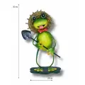 Фигурка для сада Лягушка в шляпе с лопаткой