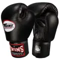 Боксерские перчатки Twins Special BGVL-3 черные, 6 унц.