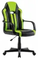 Кресло компьютерное BRABIX Stripe GM-202 экокожа, черное/зеленое