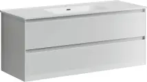 Тумба под раковину без столешницы Sancos Cento 119 см белый глянец