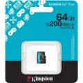Карта памяти Kingston microSDXC 64Gb Canvas Go Plus Gen4 UHS-I U3 A2 200 MB/s