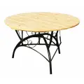 Стол садовый M-group круглый диаметр 1,0 метра черный каркас