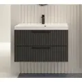 Тумба под раковину в ванную 100 подвесная без раковины аквакрафт Bella Премиум, графит