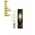 (20 шт.) Светодиодная лампочка Gauss Filament Свеча E14 5W(420lm) 2700K 2K 97x35 филамент (нитевидная), прозр. 103801105 Теплый белый. Цоколь E14