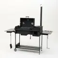 Мангал-гриль стэн Роланд, передвижной, сталь, черный, 179х65х181 см
