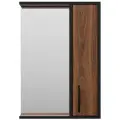 Зеркальный шкаф Misty Кедр 50 правый, с доводчиками, настенный