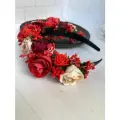 Ободок для волос ручной работы цветочный