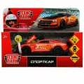 Машина металл свет-звук спорткар 12 см, двер. багаж, инерц, кор. Технопарк