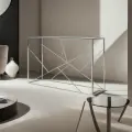 Консольный столик, туалетный столик RIO 1200х875х280мм (хром/стекло серое графит)