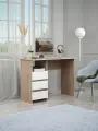 Компьютерный стол Витто-47, ЛДСП, дуб сонома/белый, с ящиками, 104x75x51,4 см