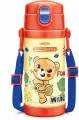 Термобутылка Milton, Romp Bear Cub, детская, вакуумная, нержавеющая сталь, пищевой пластик, объем 340 мл