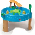 Столик для игр Step2 Весёлые утята, пластик, уличный, сливает воду, 80 см x 80см x 62см