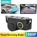 QMKJ HD 1080P Автомобильный радар с золотым объективом и камера заднего вида Датчик заднего радара Детектор раннего предупреждения Автомобильная камера заднего вида