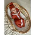 Комплект для новорожденного Mjolk Paprika {пеленальный кокон, шапочка, антицарапки}