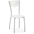 Стул обеденный Woodville Goki с мягкой спинкой белый полимер / светлый мусс