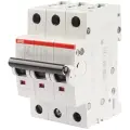 Автоматический выключатель ABB S200, 3 полюса, 10A, 6kA, тип C, ширина 3 DIN-модуля