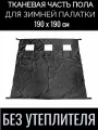 Тканевая часть пола 190х190см, для зимней палатки Куб, с 3 отверстиями для лунок, оксфорд 210, без утеплителя